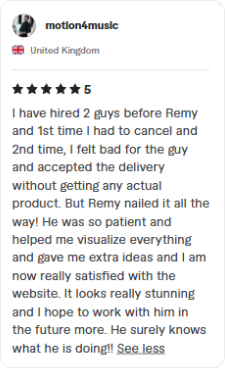 5-star review for responsive WordPress website