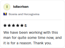 Fiverr testimonial about responsive communication from WP developer