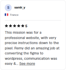 Great rating for modern WordPress website